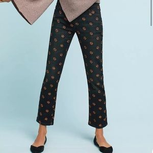 Anthropologie Embroidered Denim Jeans